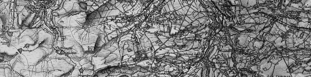 Old map of Wilshaw in 1896