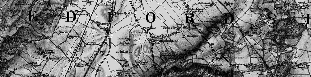 Old map of Wilstead Wood in 1896