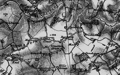 Old map of Wimbish Green in 1895