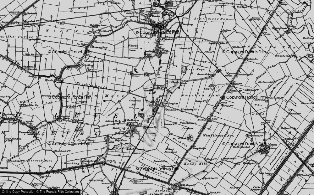 Old Map of Wimblington, 1898 in 1898