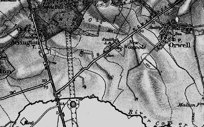 Old map of Wimpole Lodge in 1896