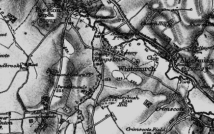 Old map of Wimpstone in 1898
