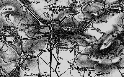 Old map of Wincanton in 1898