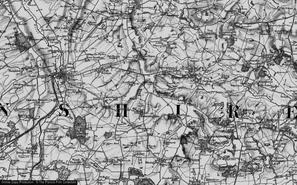Old Map of Winceby, 1899 in 1899