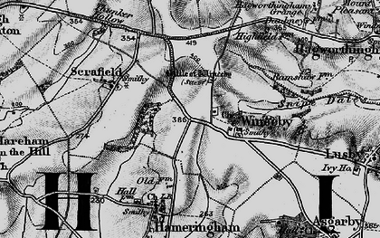 Old map of Winceby in 1899