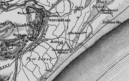 Old map of Winchelsea Beach in 1895