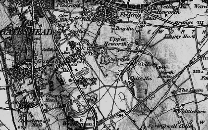 Old map of Windy Nook in 1898