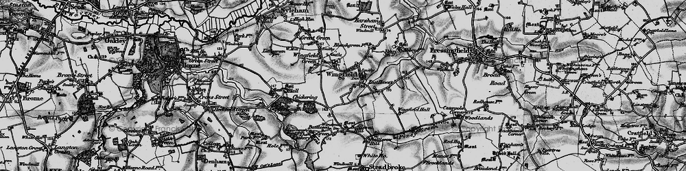 Old map of Wingfield in 1898