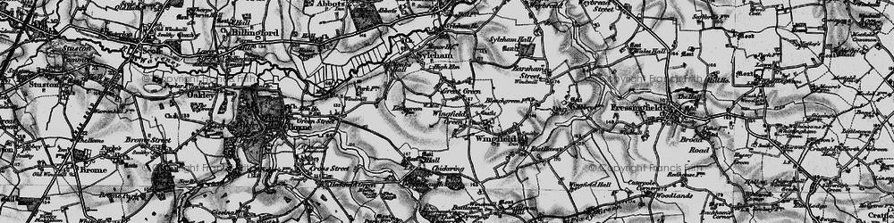 Old map of Wingfield Green in 1898