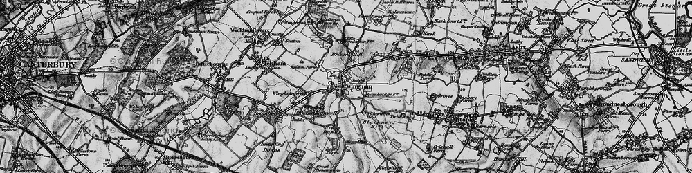 Old map of Wingham in 1895