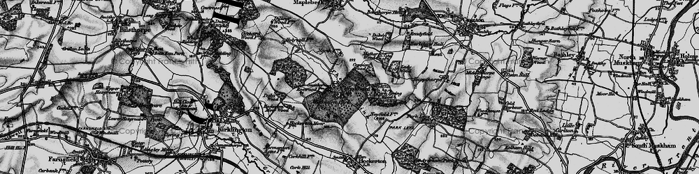 Old map of Wink, The in 1899