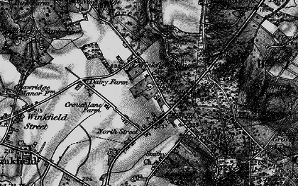 Old map of Winkfield Place in 1896