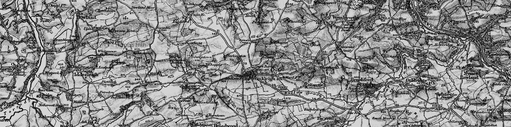 Old map of Winkleigh in 1898