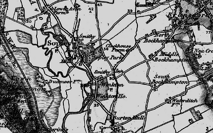 Old map of Winkton in 1895