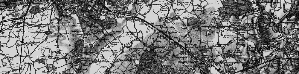 Old map of Winnersh in 1895