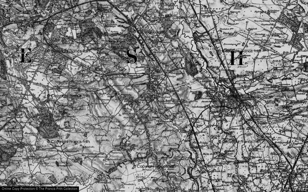 Old Map of Historic Map covering Bottom Flash in 1896