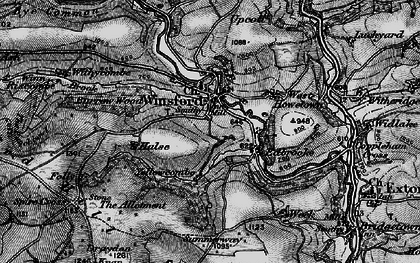 Old map of Burrow Wood in 1898