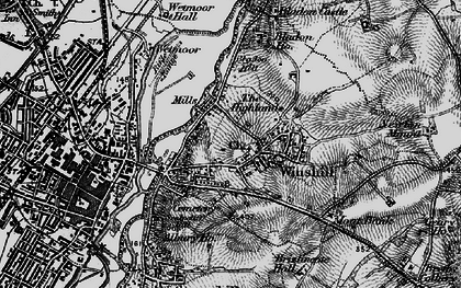 Old map of Winshill in 1898