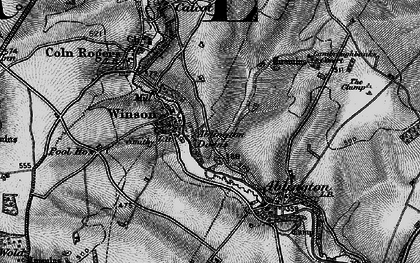 Old map of Ablington Downs in 1896