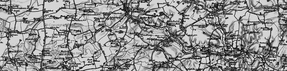 Old map of Winston in 1898