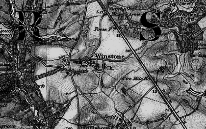 Old map of Winstone in 1896