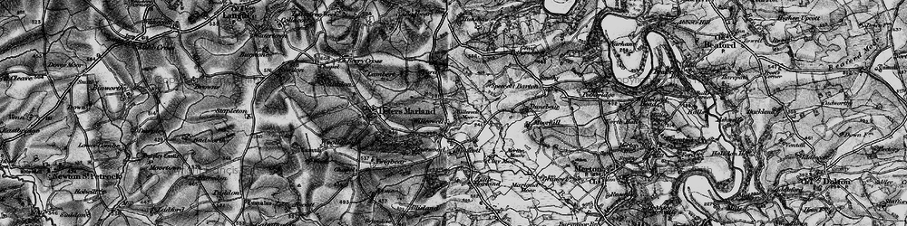 Old map of Winswell in 1895
