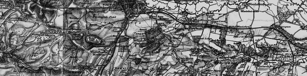 Old map of Winterborne Came in 1897
