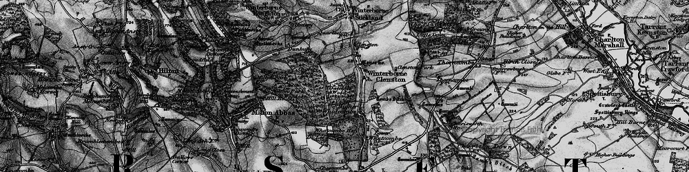 Old map of Winterborne Clenston in 1898