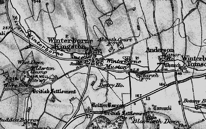 Old map of Bere Down in 1898