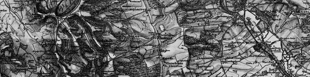 Old map of Winterborne Stickland in 1898