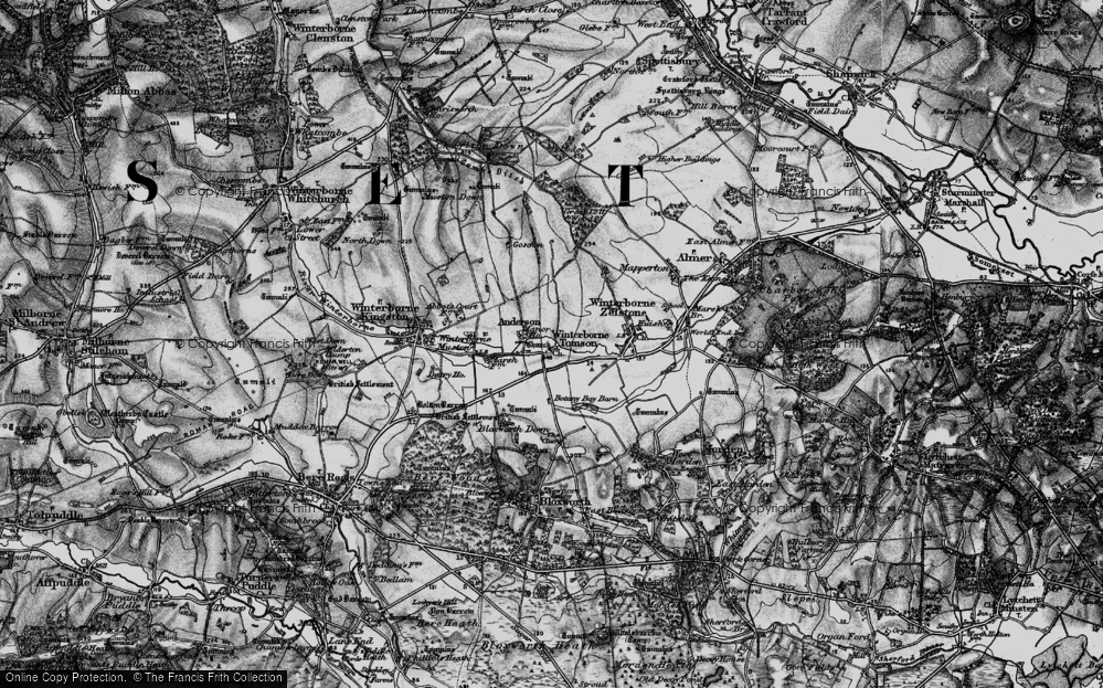 Old Map of Historic Map covering Botany Bay Barn in 1898