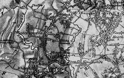 Old map of Winterbourne in 1898
