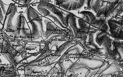 Old map of Winterbourne Abbas in 1897