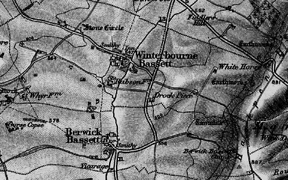 Old map of Winterbourne Bassett in 1898