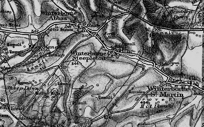 Old map of Winterbourne Steepleton in 1897