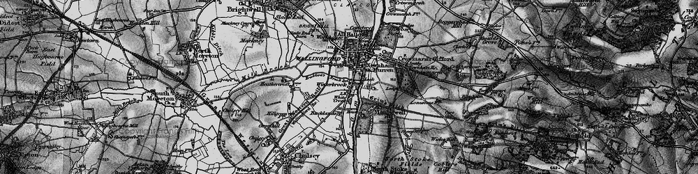 Old map of White Cross in 1895