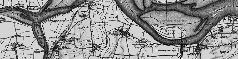 Old map of Winteringham Haven in 1895