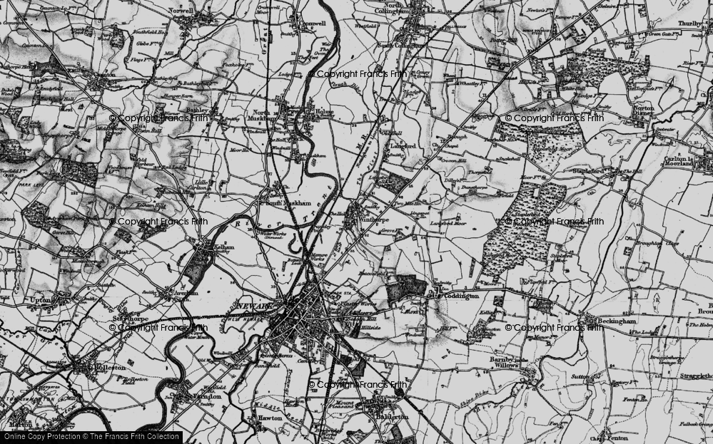 Old Map of Winthorpe, 1899 in 1899