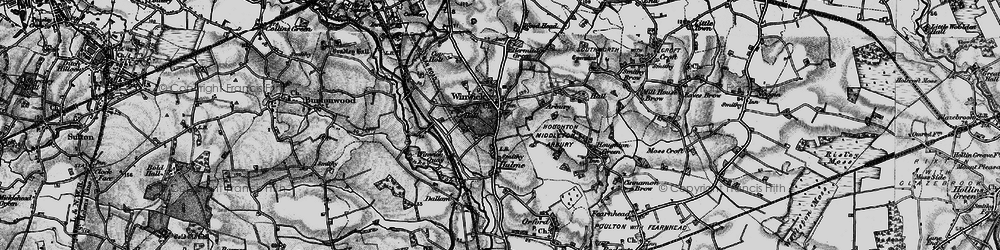 Old map of Winwick in 1896