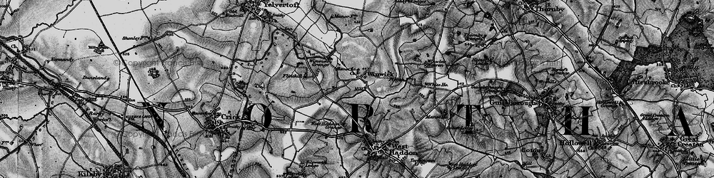 Old map of Winwick in 1898