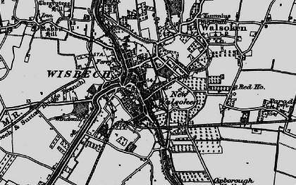 Old map of Wisbech in 1898