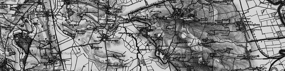 Old map of Wiseton in 1895