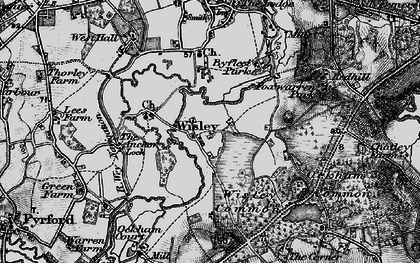 Old map of Wisley in 1896