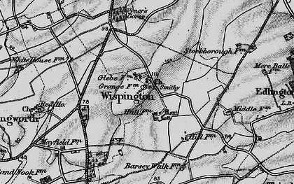 Old map of Wispington in 1899