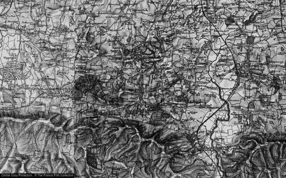Old Map of Wiston, 1895 in 1895