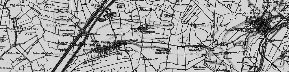 Old map of Witcham in 1898