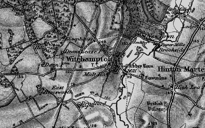 Old map of Witchampton in 1895