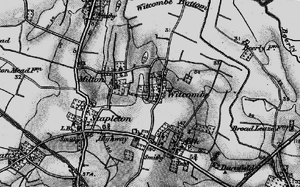 Old map of Witcombe in 1898