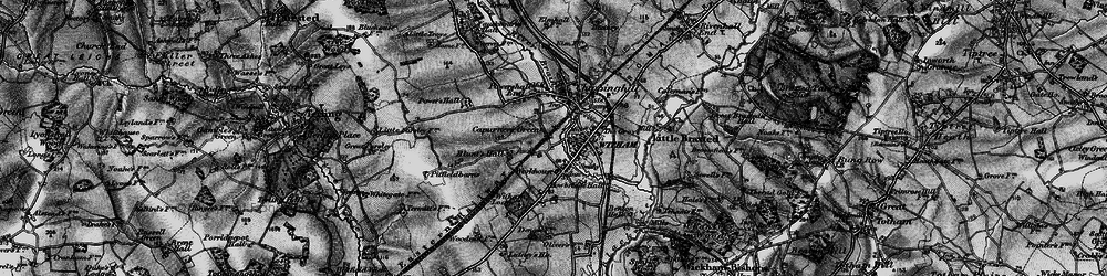 Old map of Witham in 1896