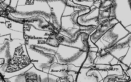 Old map of Witham on the Hill in 1895